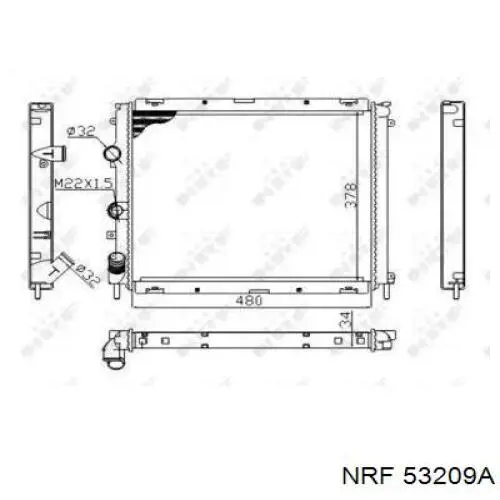 53209A NRF радиатор