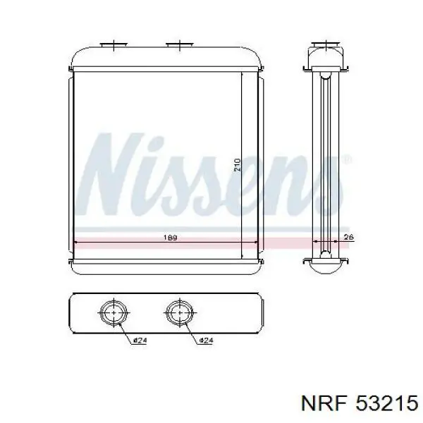 Радиатор печки 53215 NRF