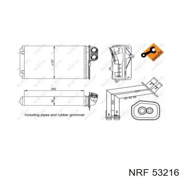 Купить 53216 NRF Радиатор печки