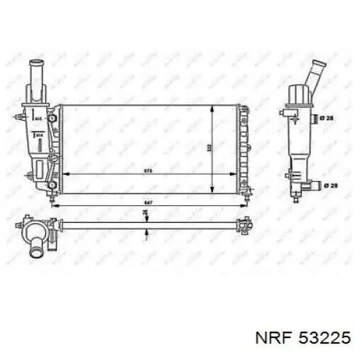 Радиатор 46517926 Fiat/Alfa/Lancia