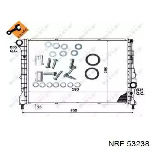 53238 NRF радиатор