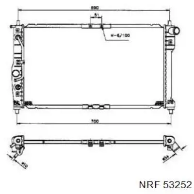 Радиатор 53252 NRF