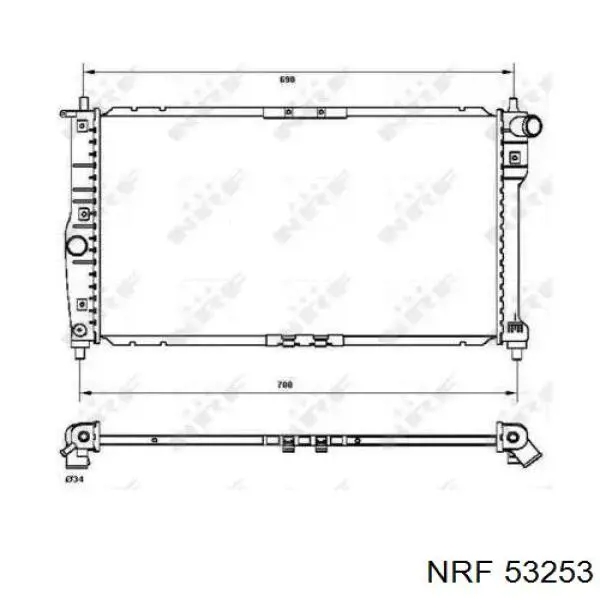 53253 NRF радиатор
