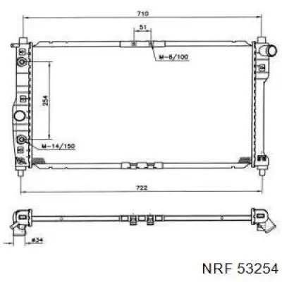 Радиатор 53254 NRF