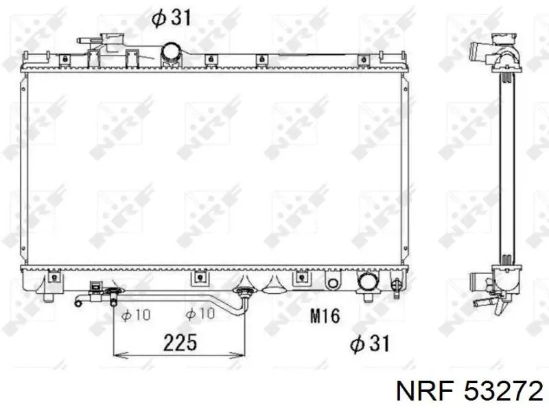 Радиатор 53272 NRF