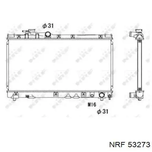 Радиатор 53273 NRF