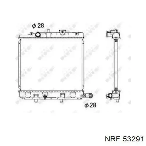 Радиатор 53291 NRF