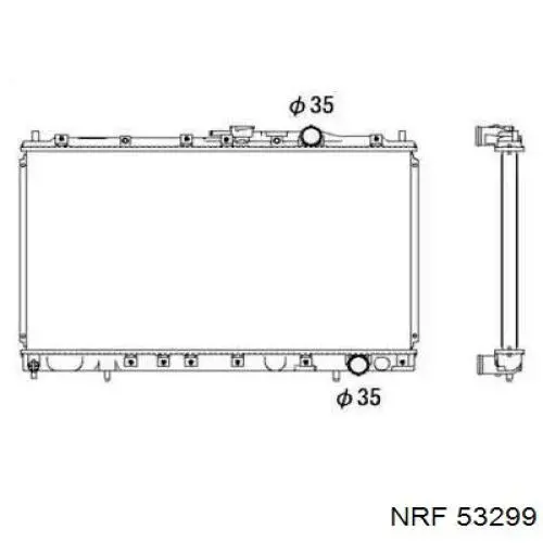 Радиатор 53299 NRF