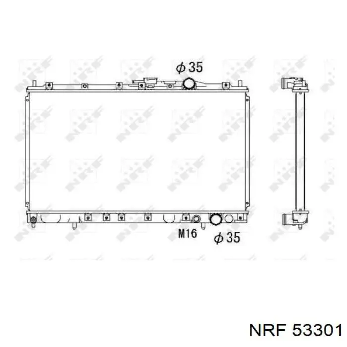 Радиатор 53301 NRF