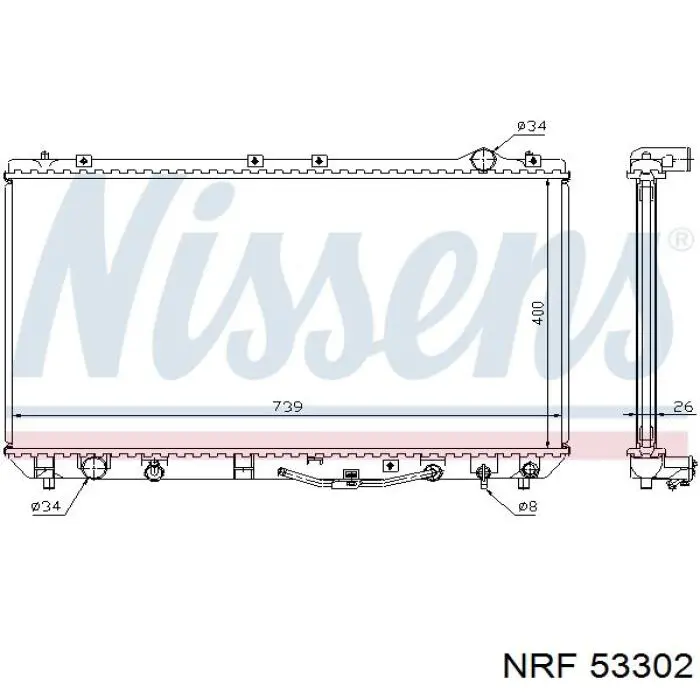 Радиатор охлаждения NRF 53302