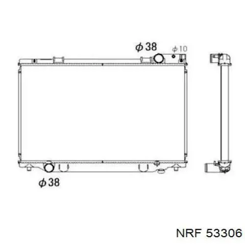 Радиатор 53306 NRF