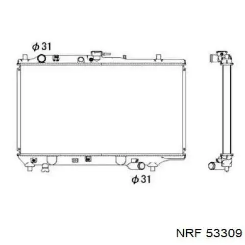 Радиатор 53309 NRF