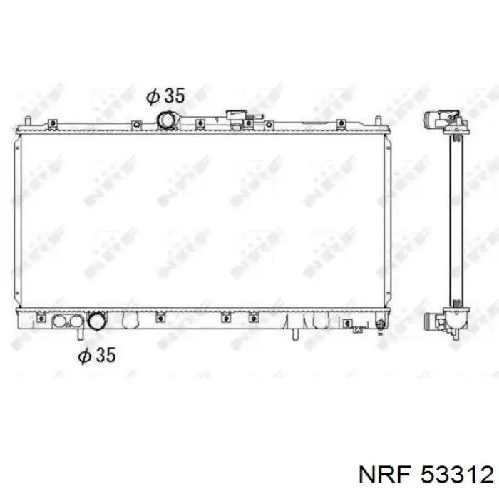 Радиатор 53312 NRF