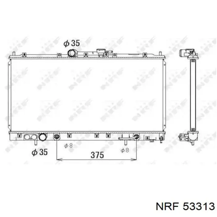 Радиатор 53313 NRF