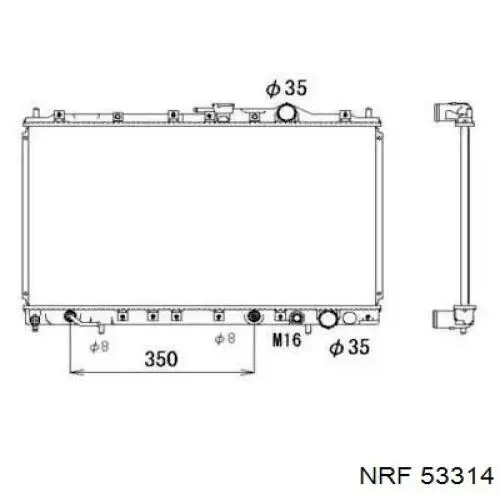 Радиатор 53314 NRF