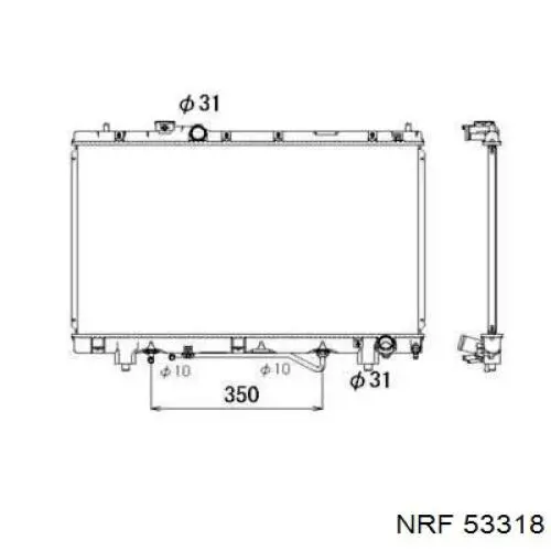 Радиатор 53318 NRF