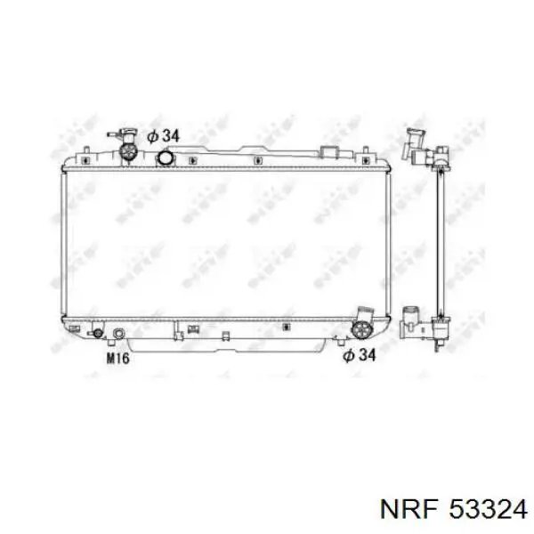 Радиатор охлаждения NRF 53324