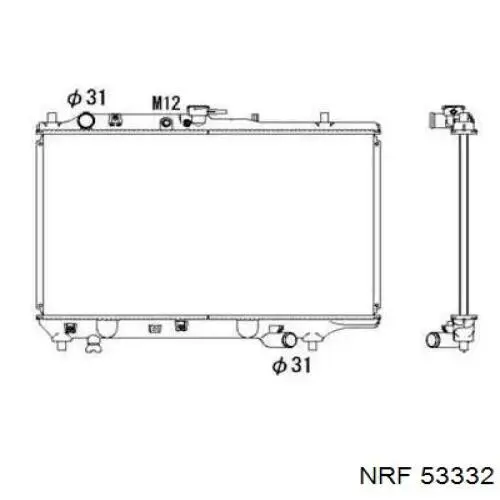 Радиатор 53332 NRF