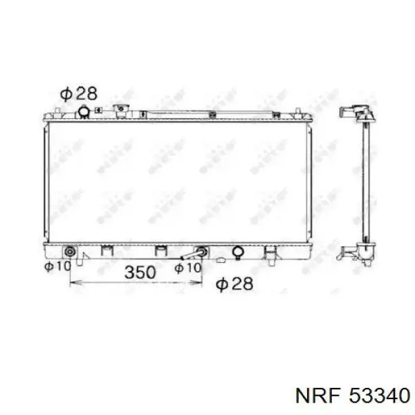 Купить 53340 NRF Радиатор водяной