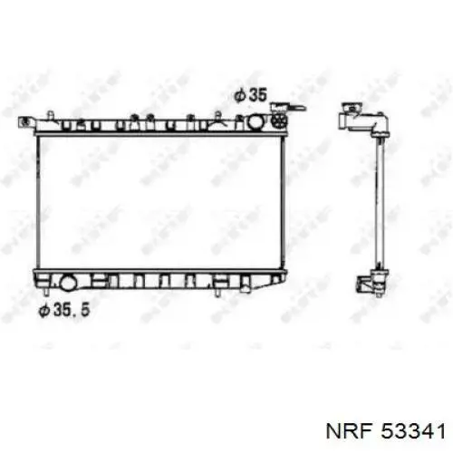 Радиатор 53341 NRF