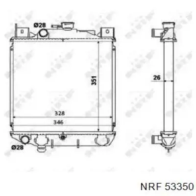 Radiador refrigeración del motor 53350 NRF