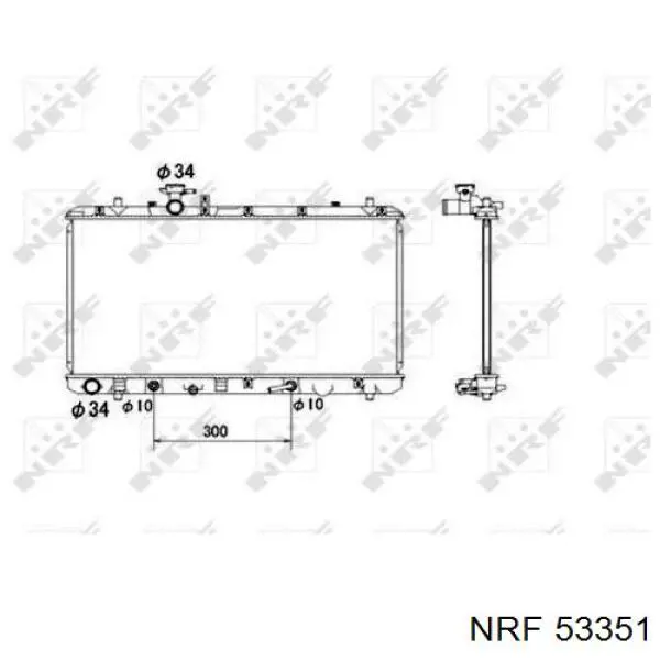 Радиатор охлаждения двигателя NRF 53351 цена, от 33.52 USD