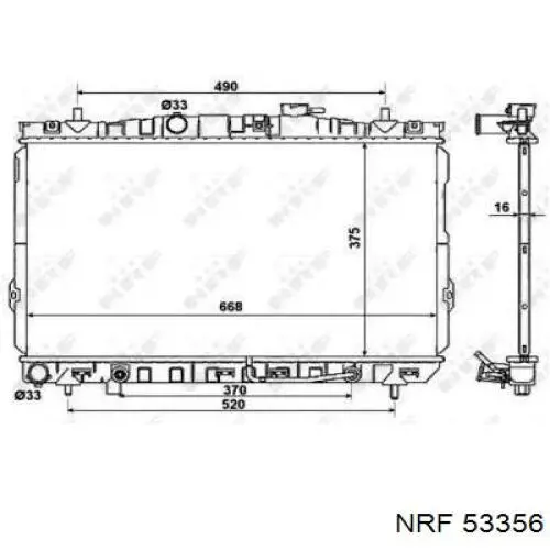 53356 NRF радиатор