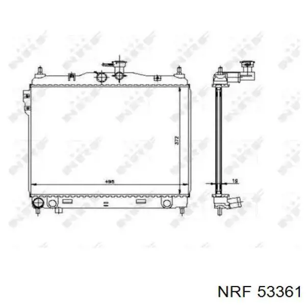 Радиатор 53361 NRF