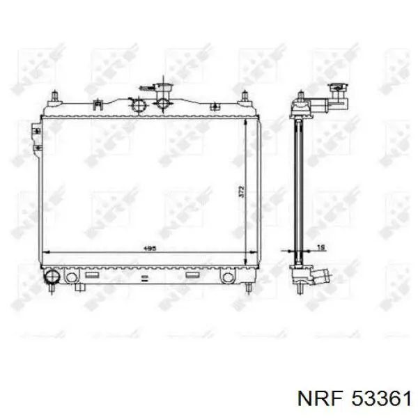 Радиатор охлаждения двигателя NRF 53361 цена, от 68.70 USD
