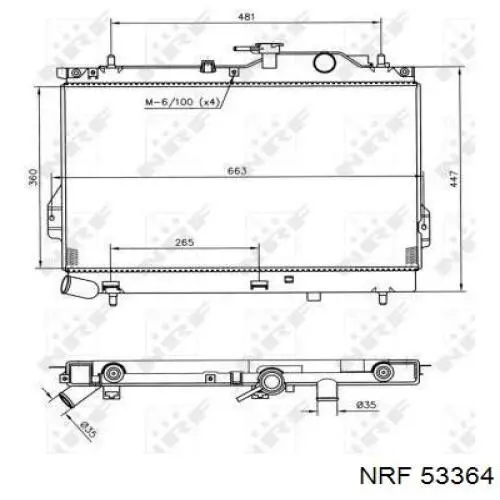 53364 NRF Радиатор основной