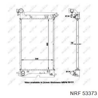 Радиатор 53373 NRF