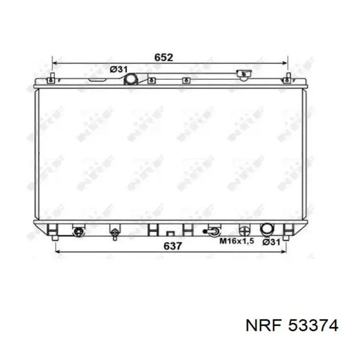 Радиатор 53374 NRF