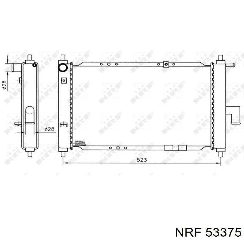 Радиатор 53375 NRF