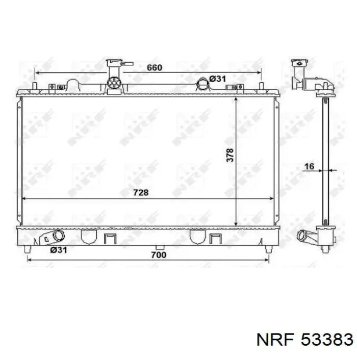 53383 NRF радиатор