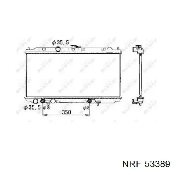 Радиатор 53389 NRF