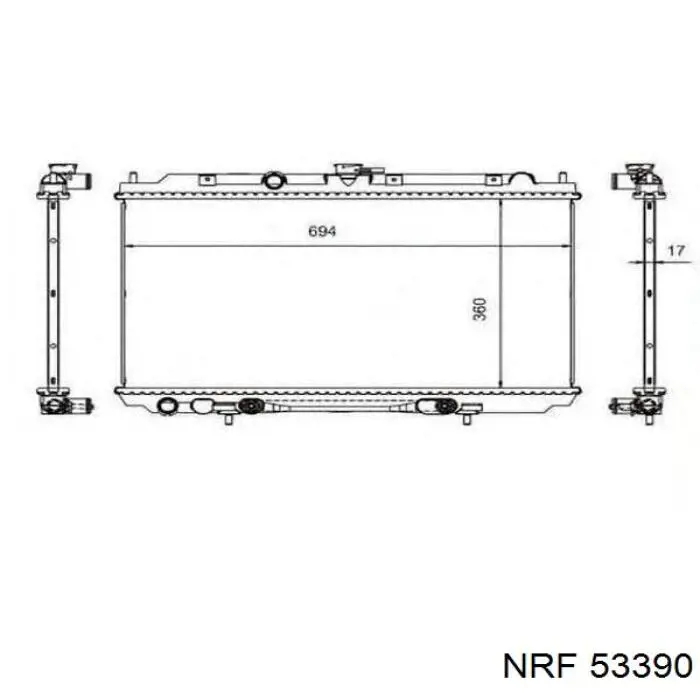 Радиатор 53390 NRF