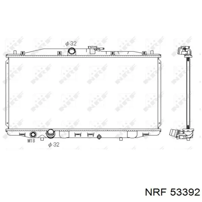 Радиатор 53392 NRF