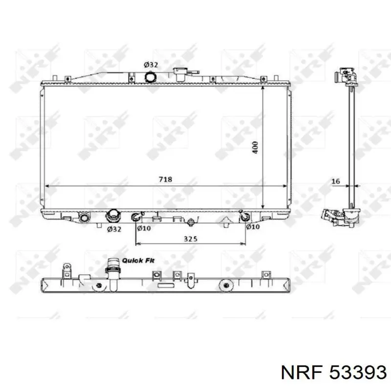 Радиатор 53393 NRF