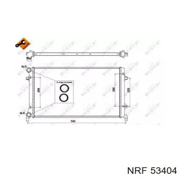 Радиатор 53404 NRF