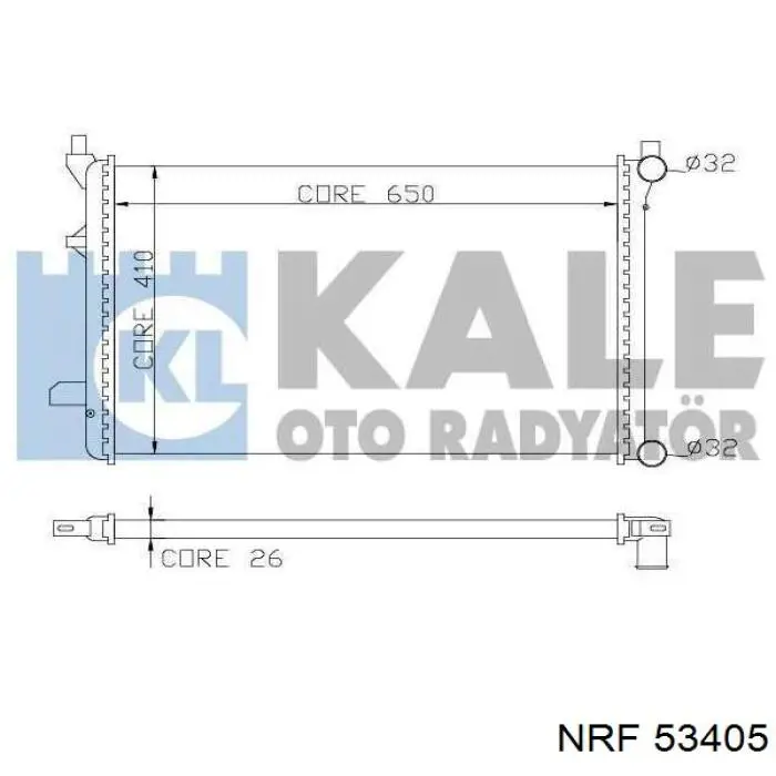Радиатор охлаждения двигателя NRF 53405 цена, от 67.12 USD