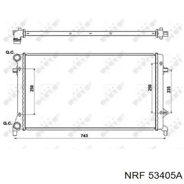 53405A NRF radiador de esfriamento de motor