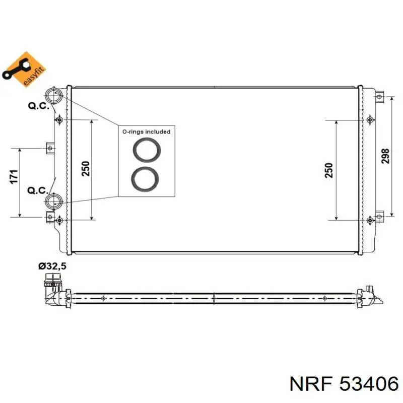 Радиатор 53406 NRF