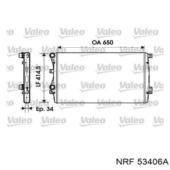 Радиатор 53406A NRF