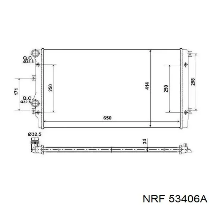 53406A NRF radiador de esfriamento de motor