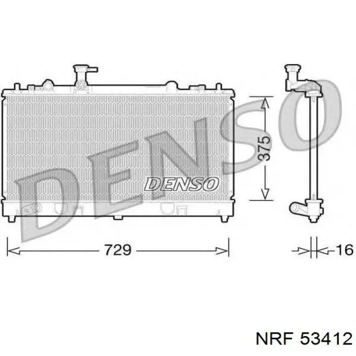 Радиатор охлаждения двигателя NRF 53412 цена, от 102.46 USD