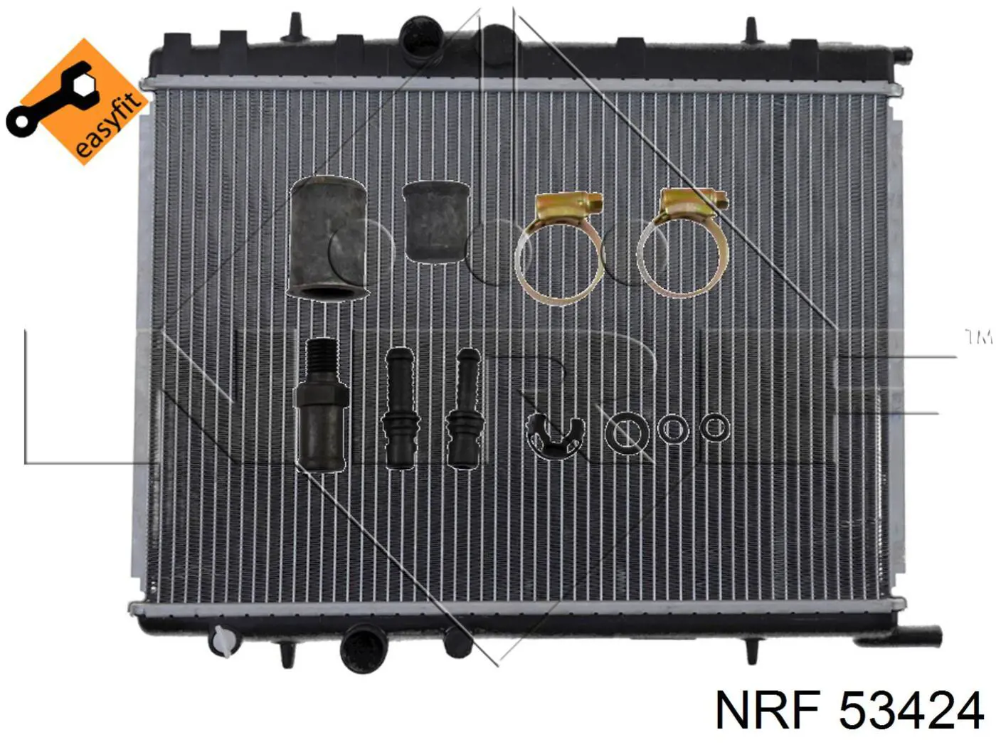 Radiador refrigeración del motor 53424 NRF