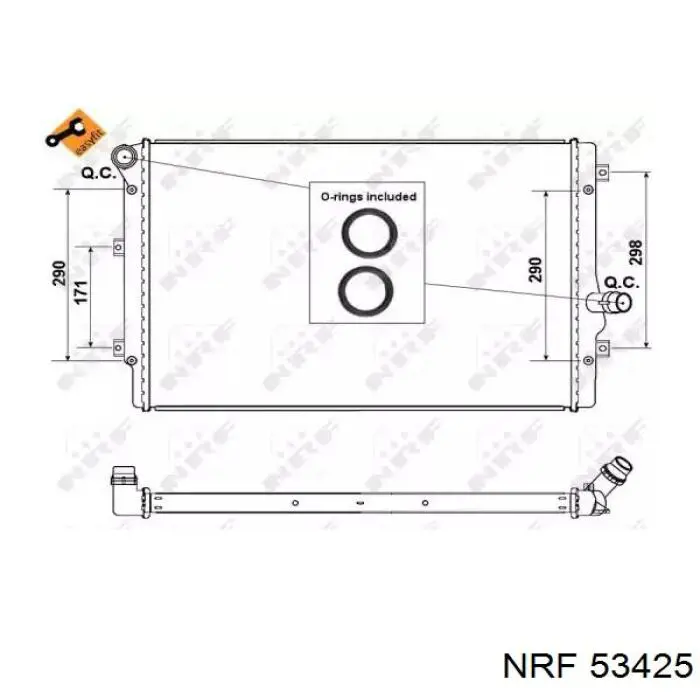 53425 NRF радиатор