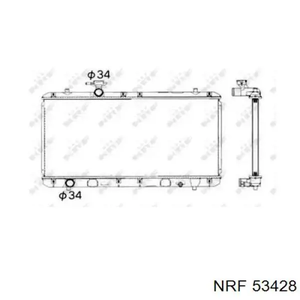 Купить 53428 NRF Радиатор водяной