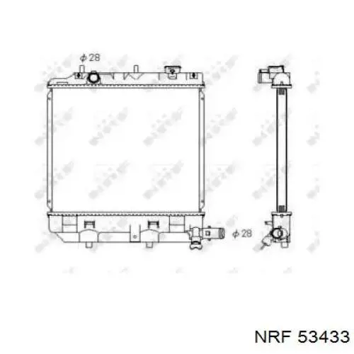 Радиатор 53433 NRF