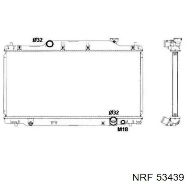 Radiador refrigeración del motor 53439 NRF